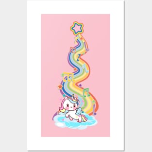 Unicorn and Rainbow Posters and Art